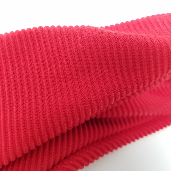 Skin By Same Ribbed Red Brief Bikini Bottom, L - Picture 7 of 10